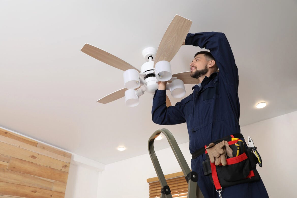 New Ceiling Fan Installation By Electrician